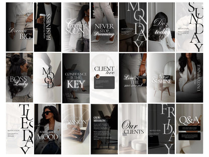 28 Instagram Template, Faceless Marketing, online business templates, Motivational Instagram post templates, work from home, reels cover