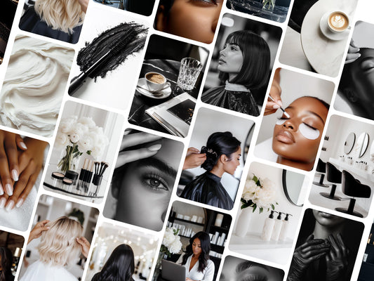 80 Black & White Beauty Salon Stock Photos