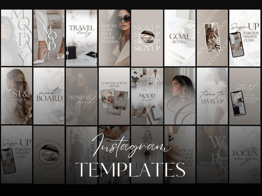40 Neutral Color Business Instagram Templates