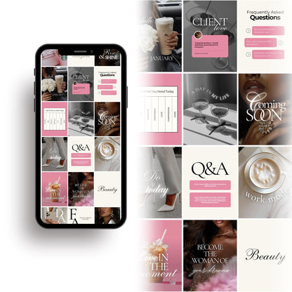 Instagram post templates Canva, Instagram feed, reel covers, Coaching Instagram, Canva Templates, brand kit, luxury brand