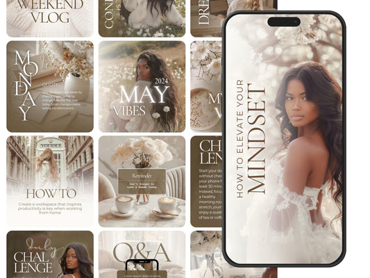30 Boho Neutral Color Instagram Template