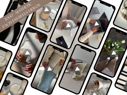 Faceless Digital Marketing Guide | +2000 Aesthetic Faceless Reels Videos | 600 Faceless Stock Images | MRR