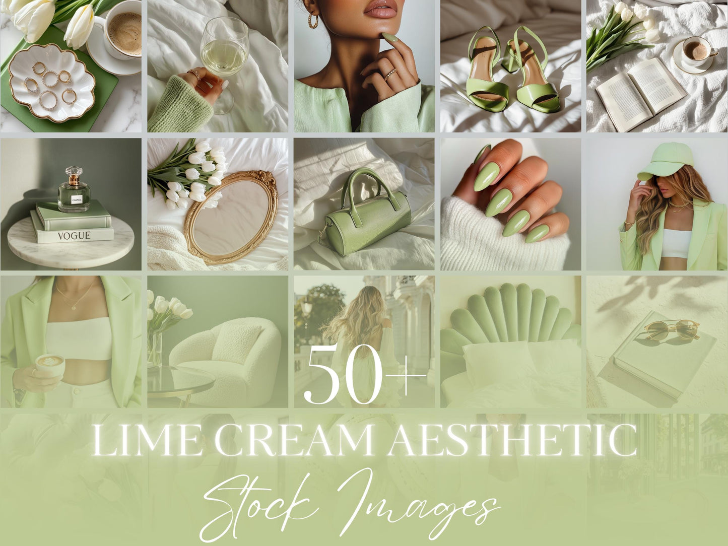 52 Lime Cream Faceless Girly Stock Photos
