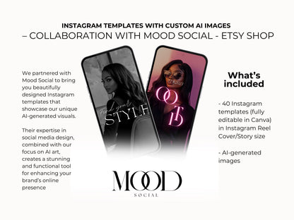 Pink Melanin Business Instagram Templates