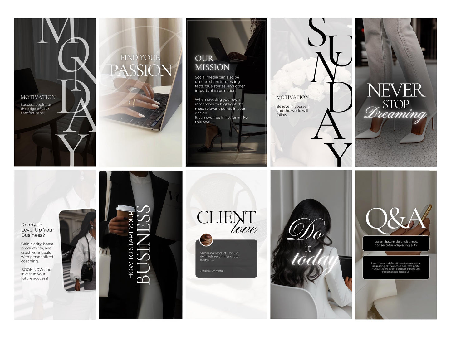 28 Instagram Template, Faceless Marketing, online business templates, Motivational Instagram post templates, work from home, reels cover