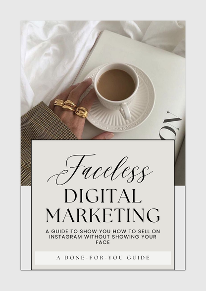 Faceless Digital Marketing Guide | +2000 Aesthetic Faceless Reels Videos | 600 Faceless Stock Images | MRR